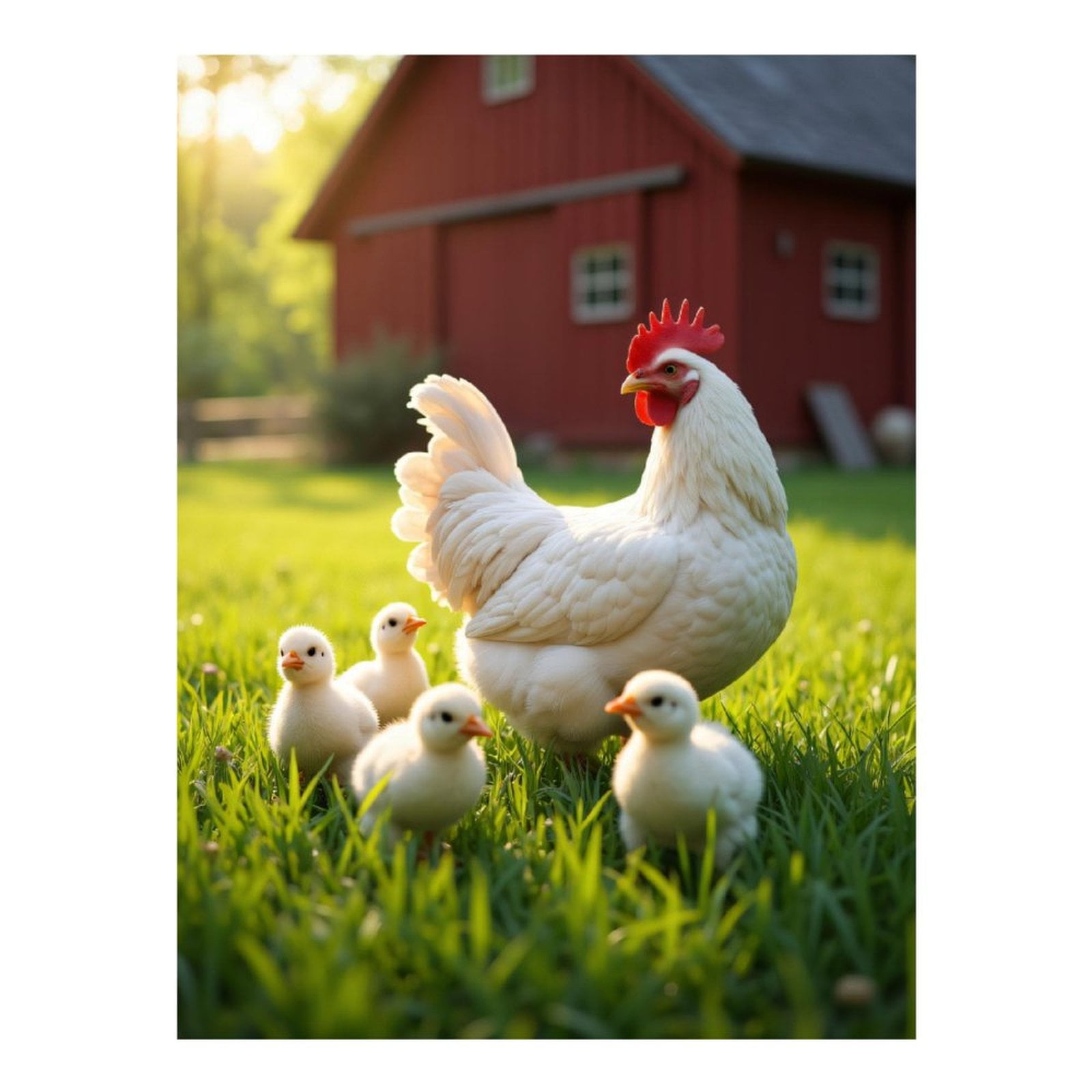 Diamond Art Kits for Adults - 5d Hen And Chicks Farm Scene Diamond Painting for Adults, Diamond Art for Adults Beginners, Diamond Painting Kits for Adults for Home Wall Decor