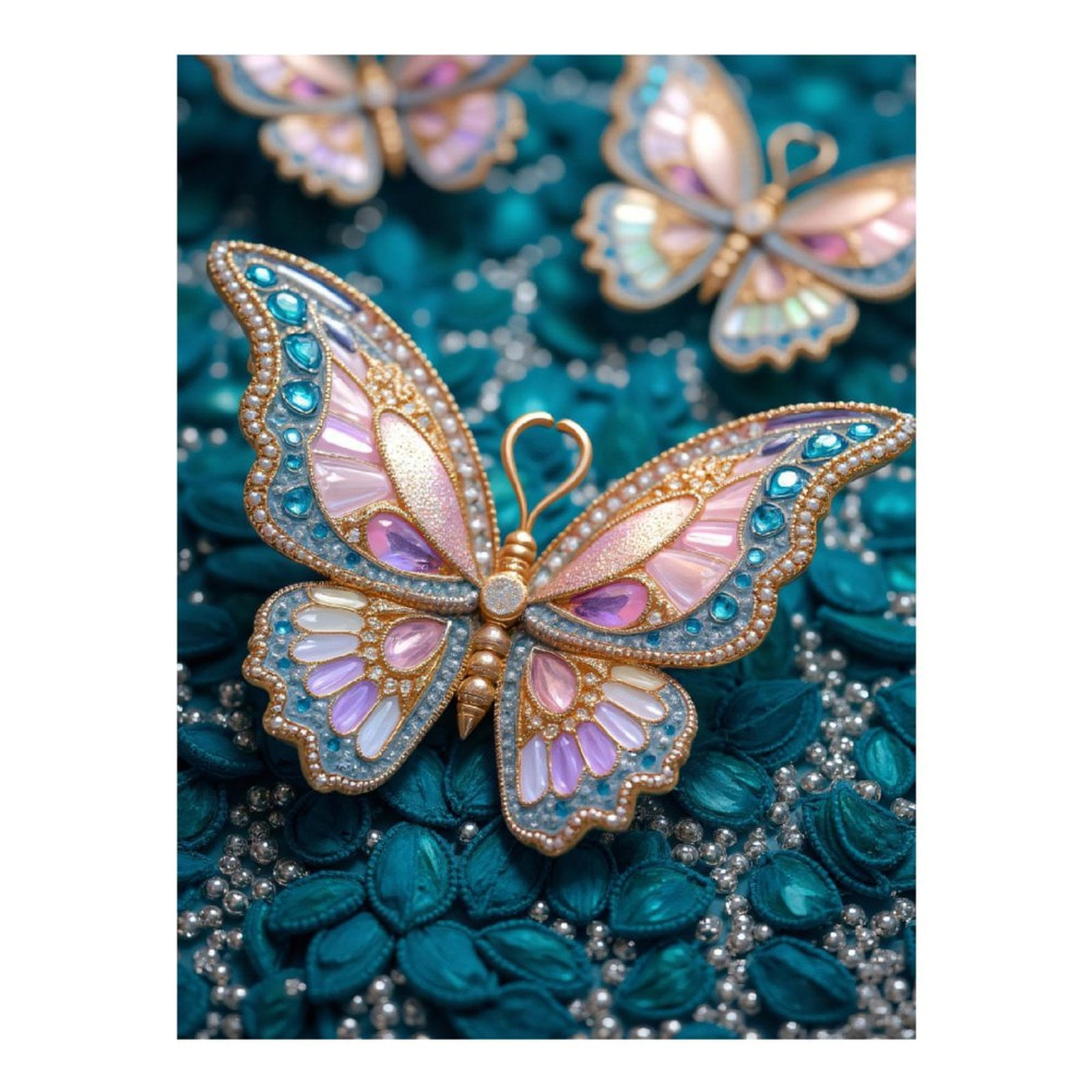 Diamond Art Kits for Adults - 5d Intricate Jewel Butterfly Ornament Diamond Painting for Adults, Diamond Art for Adults Beginners, Diamond Painting Kits for Adults for Home Wall Decor