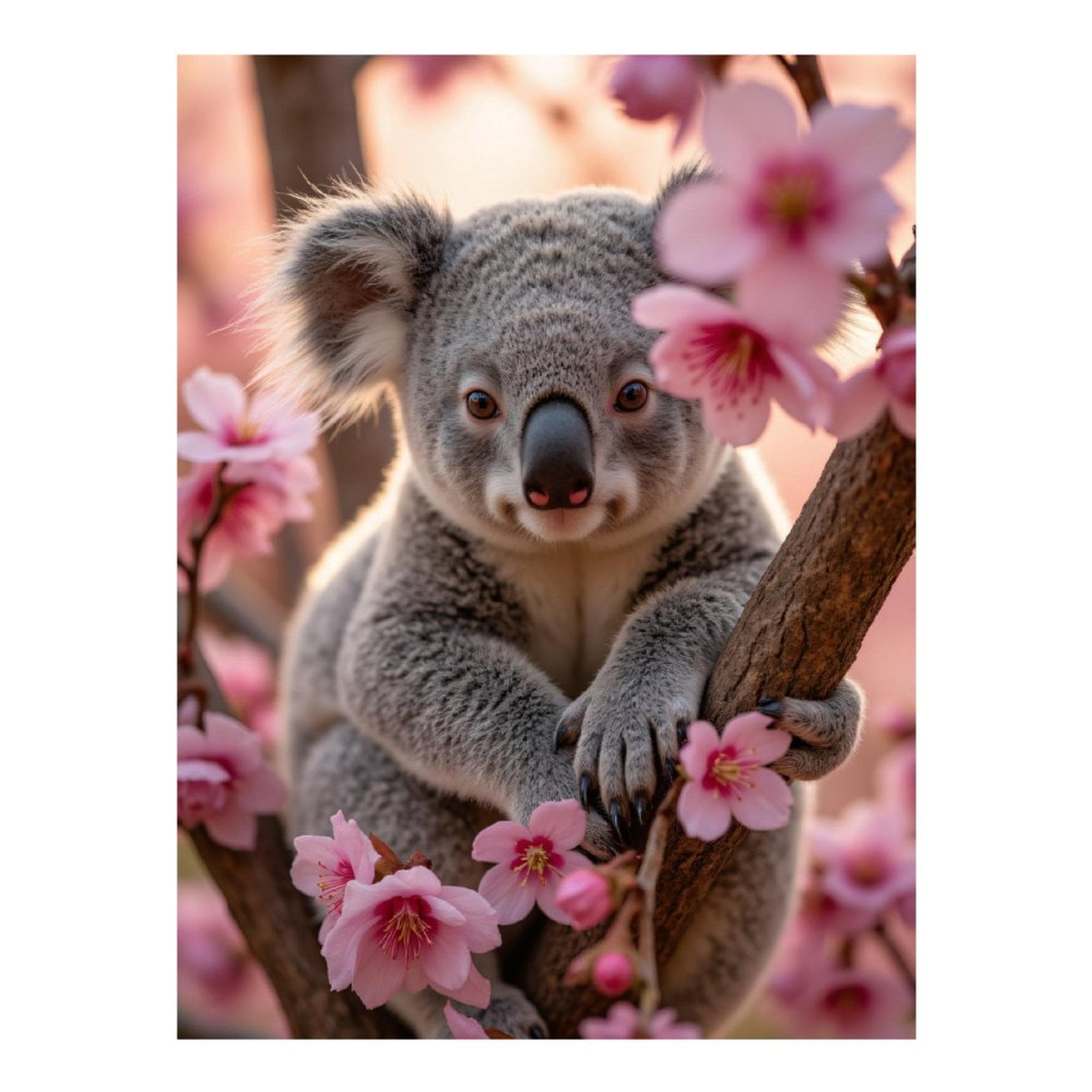 Diamond Art Kits for Adults - 5d Koala Blossoms Pink Flowers Tree Diamond Painting for Adults, Diamond Art for Adults Beginners, Diamond Painting Kits for Adults for Home Wall Decor