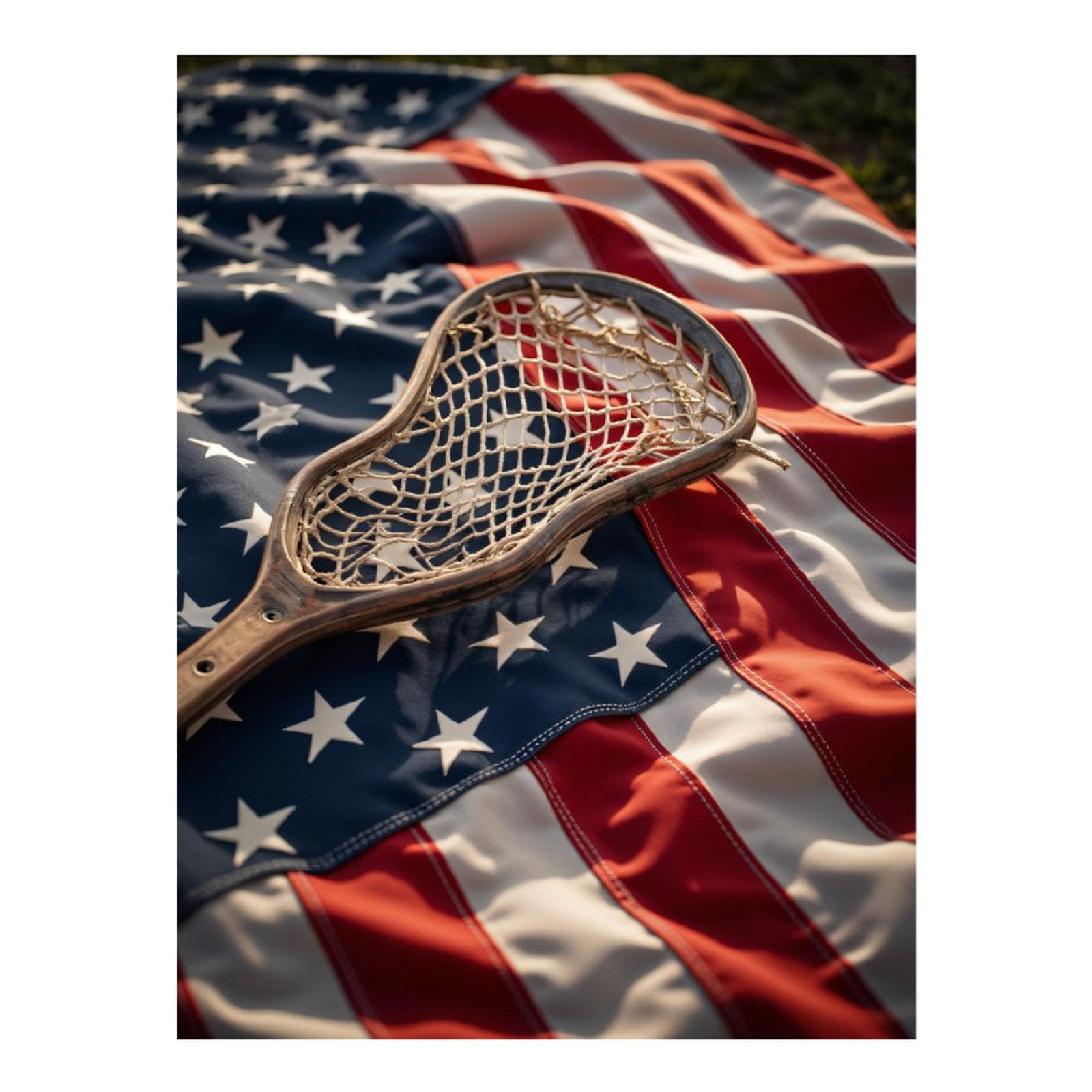 Diamond Art Kits for Adults - 5d Lacrosse Patriotic Sports Art Diamond Painting for Adults, Diamond Painting Kits for Adults, Diamond Art for Adults Beginners for Home Wall Decor