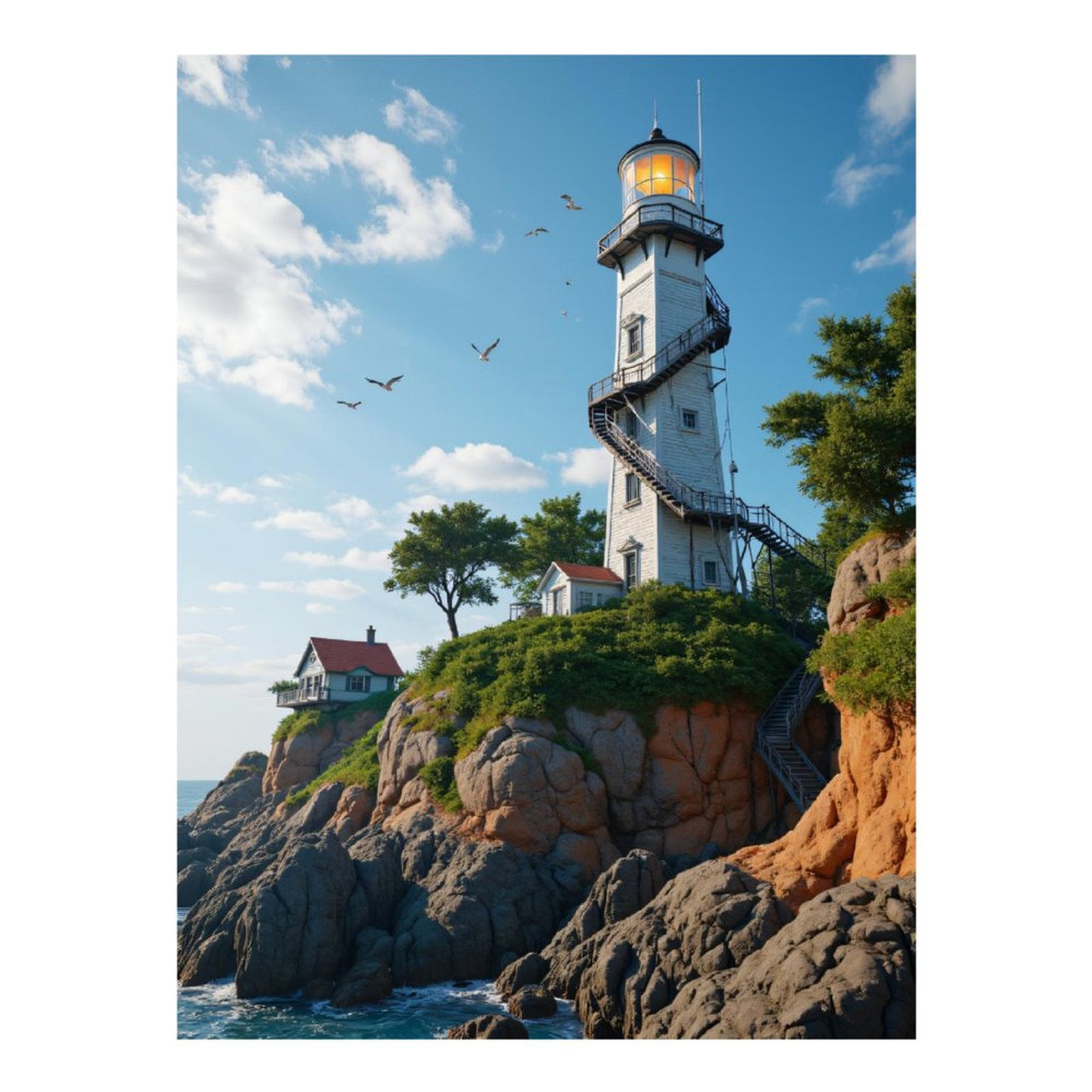 5D Lighthouse Diamond Painting Kit For Adults - Full Round Drill, 11.8x11.8 Inch DIY Wall Art - View #12
