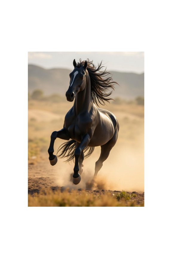 Diamond Art Kits for Adults - 5d Majestic Black Horse Galloping Desert Diamond Painting for Adults, Diamond Art for Adults Beginners, Diamond Painting Kits for Adults for Home Wall Decor