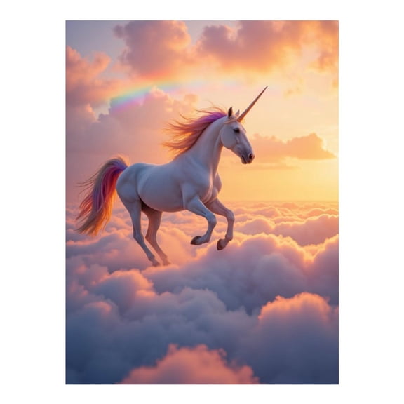 Diamond Art Kits for Adults - 5d Majestic Horse Clouds Sunset Rainbow Diamond Painting for Adults, Diamond Art for Adults Beginners, Diamond Painting Kits for Adults for Home Wall Decor