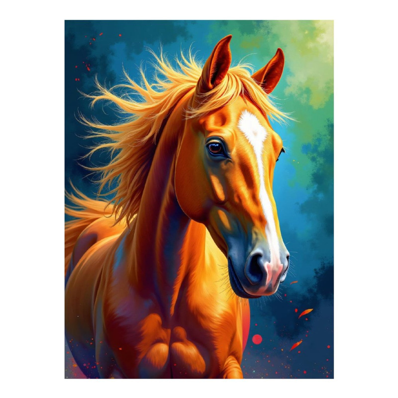 Diamond Art Kits for Adults - 5d Majestic Wild Horse Portrait Diamond Painting for Adults, Diamond Art for Adults Beginners, Diamond Painting Kits for Adults for Home Wall Decor