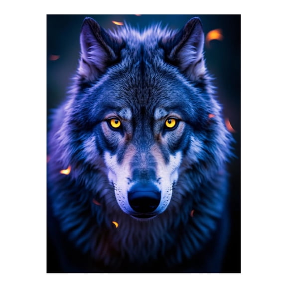 Diamond Art Kits for Adults - 5d Majestic Wolf Stare Enchanted Night Diamond Painting for Adults, Diamond Art for Adults Beginners, Diamond Painting Kits for Adults for Home Wall Decor