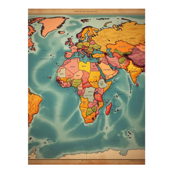 Diamond Art Kits for Adults - 5d Map Vintage Style Africa Europe Diamond Painting for Adults, Diamond Art for Adults Beginners, Diamond Painting Kits for Adults for Home Wall Decor