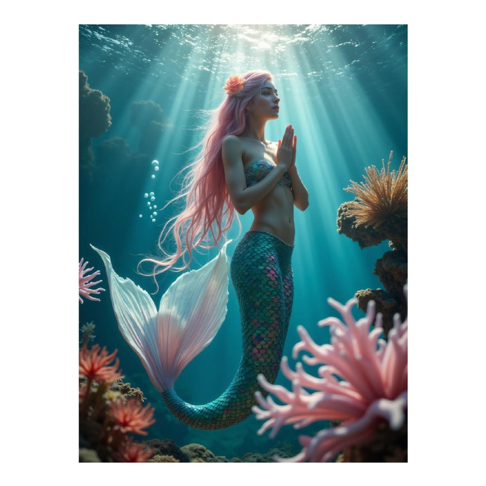 Diamond Art Kits for Adults - 5d Mermaid Dream Underwater Fantasy Scene Diamond Painting for Adults, Diamond Art for Adults Beginners, Diamond Painting Kits for Adults for Home Wall Decor