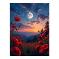 thumbnail image 1 of Diamond Art Kits for Adults - 5d Moonlit Poppy Field Silhouette Diamond Painting for Adults, Diamond Art for Adults Beginners, Diamond Painting Kits for Adults for Home Wall Decor, 1 of 7
