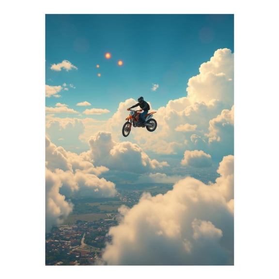 Diamond Art Kits for Adults - 5d Motorbike Sky Adventure Clouds Diamond Painting for Adults, Diamond Art for Adults Beginners, Diamond Painting Kits for Adults for Home Wall Decor