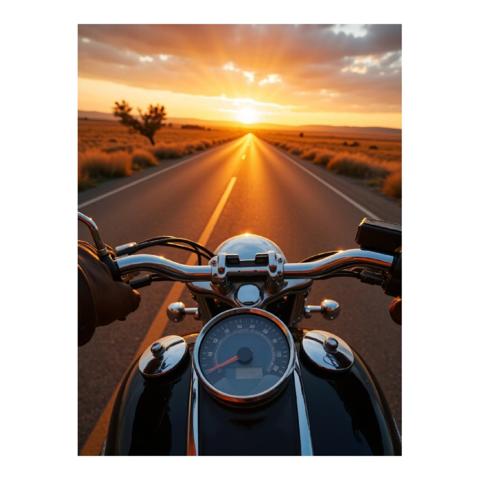 Diamond Art Kits for Adults - 5d Motorcycle Sunset Adventure Journey Diamond Painting for Adults, Diamond Art for Adults Beginners, Diamond Painting Kits for Adults for Home Wall Decor