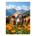 thumbnail image 1 of Diamond Art Kits for Adults - 5d Mountain Cow Among Orange Flowers Diamond Painting for Adults, Diamond Art for Adults Beginners, Diamond Painting Kits for Adults for Home Wall Decor, 1 of 7