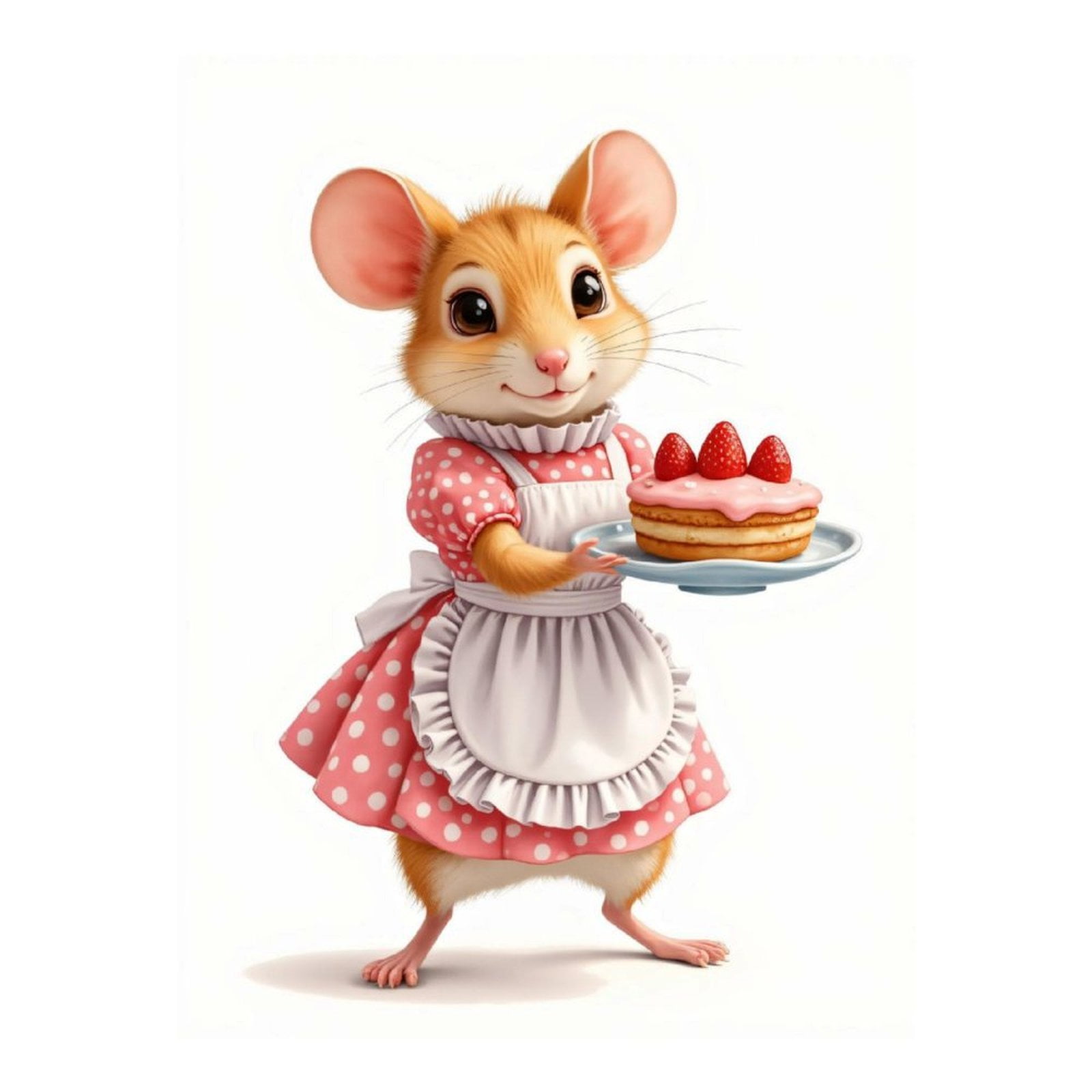 Diamond Art Kits for Adults - 5d Mouse Pastry Chef Strawberry Delight Diamond Painting for Adults, Diamond Art for Adults Beginners, Diamond Painting Kits for Adults for Home Wall Decor