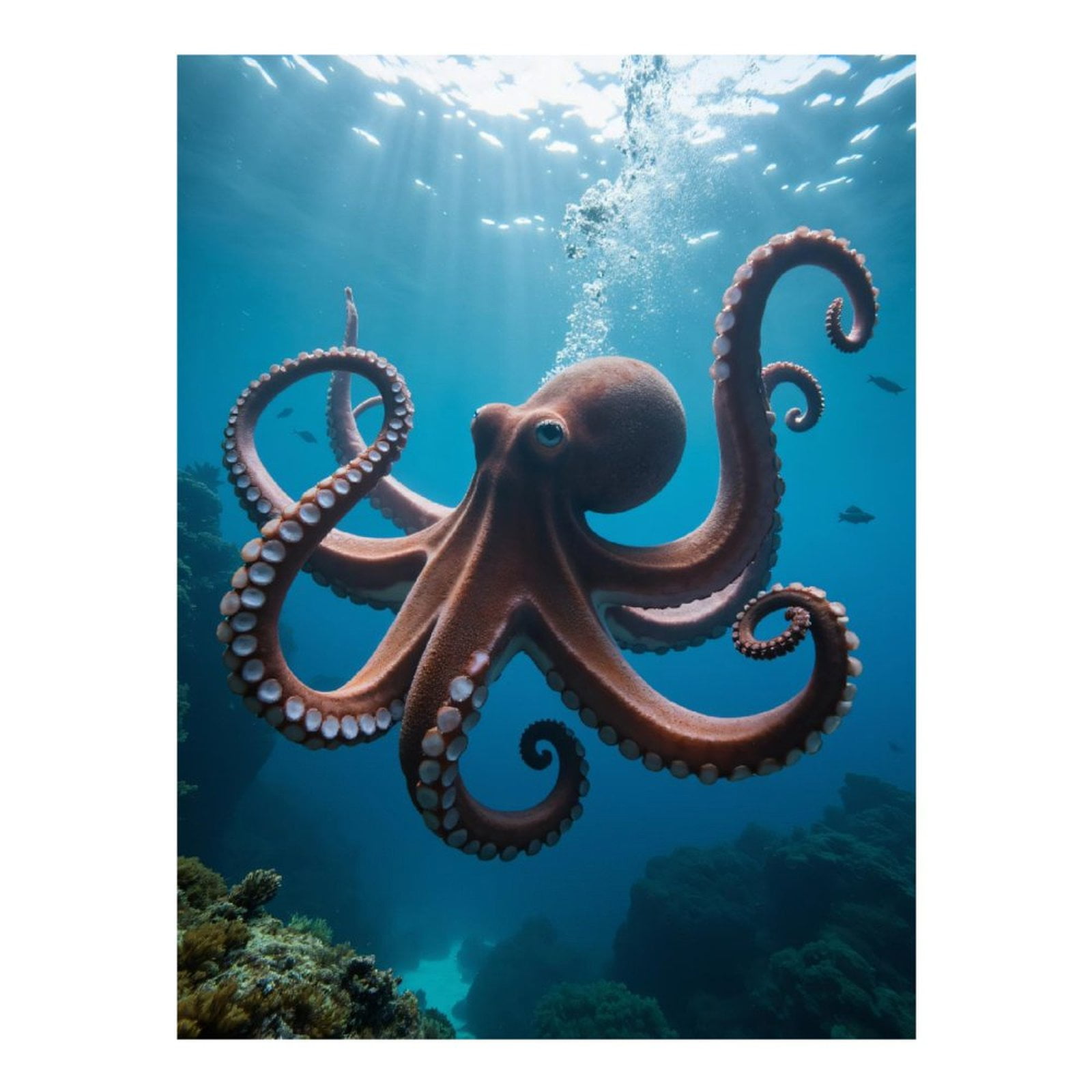Diamond Art Kits for Adults - 5d Octopus Ocean Depths Aquatic Wildlife Diamond Painting for Adults, Diamond Art for Adults Beginners, Diamond Painting Kits for Adults for Home Wall Decor