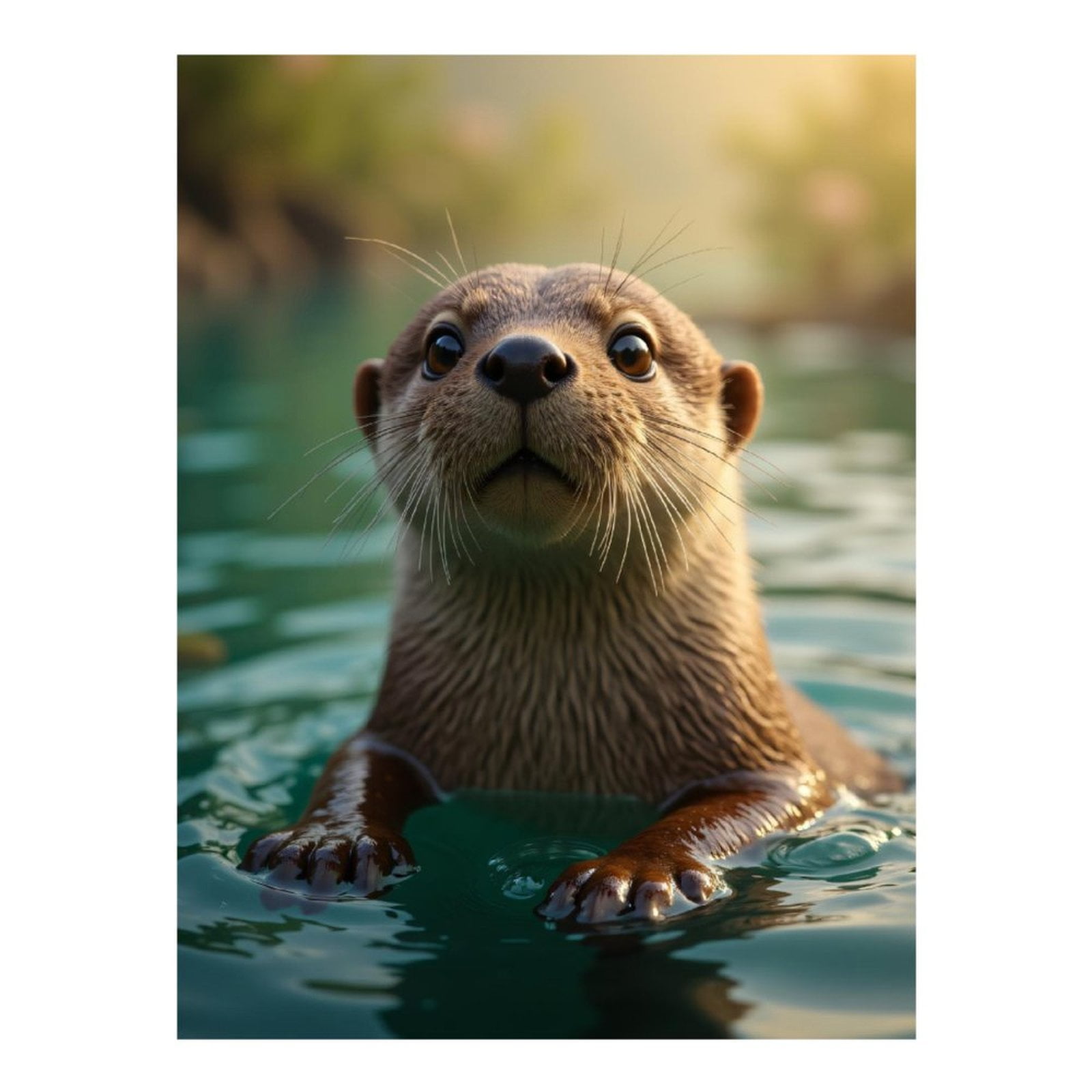 Diamond Art Kits for Adults - 5d Otter Swimming In Serene Waters Diamond Painting for Adults, Diamond Art for Adults Beginners, Diamond Painting Kits for Adults for Home Wall Decor