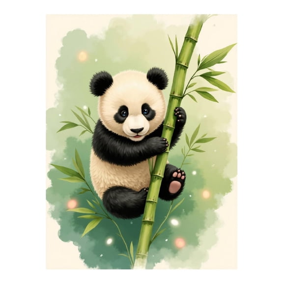 Diamond Art Kits for Adults - 5d Panda Climbing Illustration Diamond Painting for Adults, Diamond Art for Adults Beginners, Diamond Painting Kits for Adults for Home Wall Decor