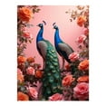 thumbnail image 1 of Diamond Art Kits for Adults - 5d Peacocks Roses Pink Background Scene Diamond Painting for Adults, Diamond Art for Adults Beginners, Diamond Painting Kits for Adults for Home Wall Decor, 1 of 7