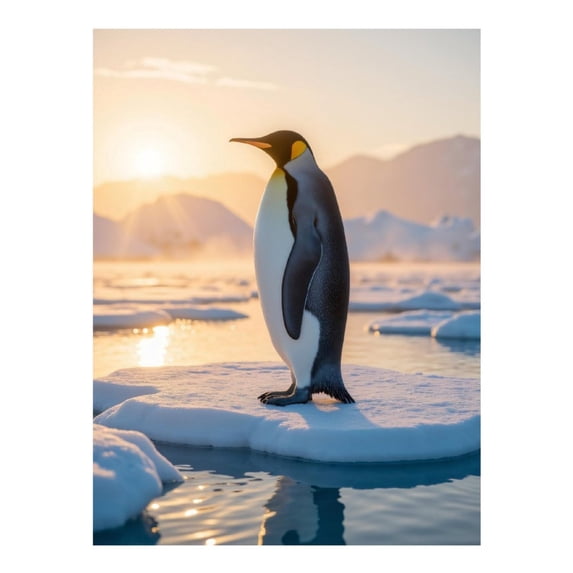 Diamond Art Kits for Adults - 5d Penguin Sunrise On Ice Floe Diamond Painting for Adults, Diamond Art for Adults Beginners, Diamond Painting Kits for Adults for Home Wall Decor