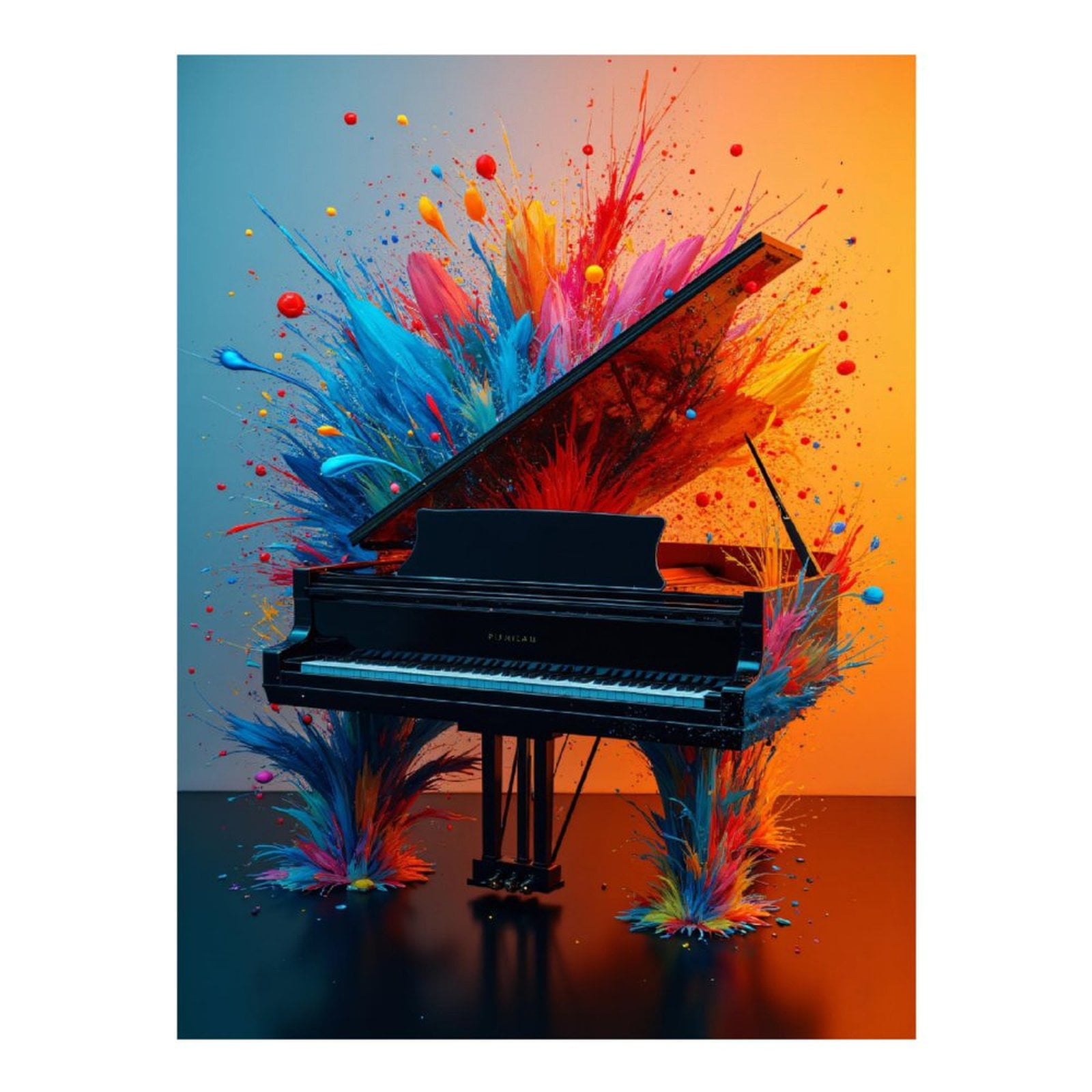 Diamond Art Kits for Adults - 5d Piano Vibrant Color Splash Art Diamond Painting for Adults, Diamond Art for Adults Beginners, Diamond Painting Kits for Adults for Home Wall Decor