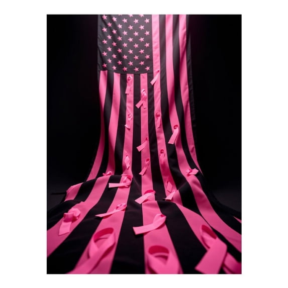Diamond Art Kits for Adults - 5d Pink Ribbon American Flag Art Diamond Painting for Adults, Diamond Art for Adults Beginners, Diamond Painting Kits for Adults for Home Wall Decor