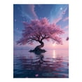 thumbnail image 1 of Diamond Art Kits for Adults - 5d Pink Tree Reflecting Sunset Waters Diamond Painting for Adults, Diamond Art for Adults Beginners, Diamond Painting Kits for Adults for Home Wall Decor, 1 of 7