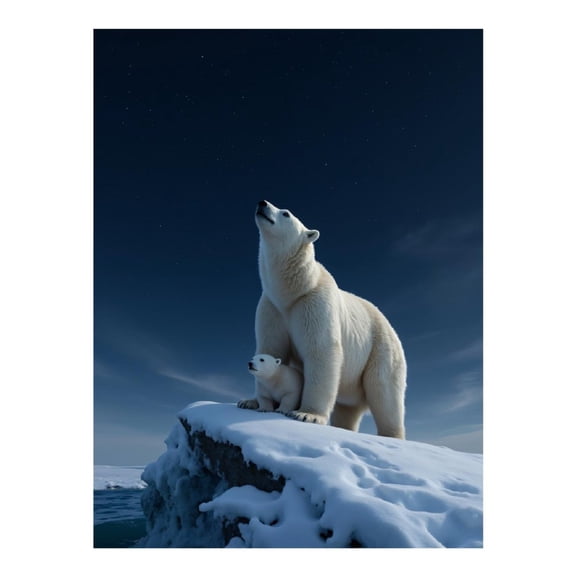 Diamond Art Kits for Adults - 5d Polar Bears Night Sky Scene Diamond Painting for Adults, Diamond Art for Adults Beginners, Diamond Painting Kits for Adults for Home Wall Decor