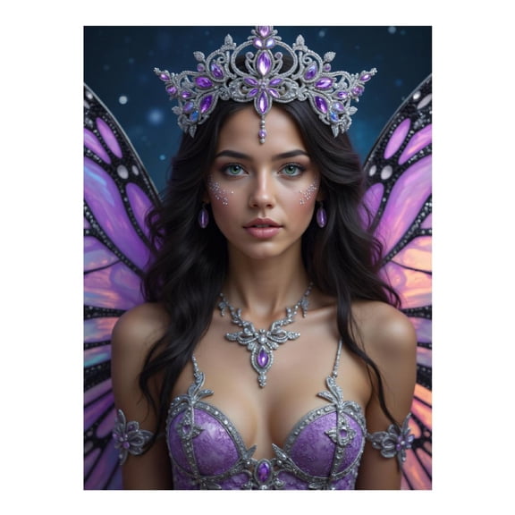 Diamond Art Kits for Adults - 5d Purple Fairy Queen Enchantment Diamond Painting for Adults, Diamond Art for Adults Beginners, Diamond Painting Kits for Adults for Home Wall Decor