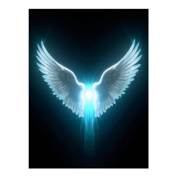 Diamond Art Kits for Adults - 5d Radiant Angelic Wings Light Glow Diamond Painting for Adults, Diamond Art for Adults Beginners, Diamond Painting Kits for Adults for Home Wall Decor