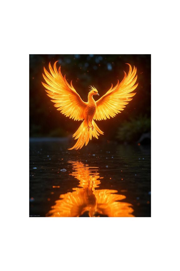 Diamond Art Kits for Adults - 5d Radiant Phoenix Soaring Reflection Diamond Painting for Adults, Diamond Art for Adults Beginners, Diamond Painting Kits for Adults for Home Wall Decor