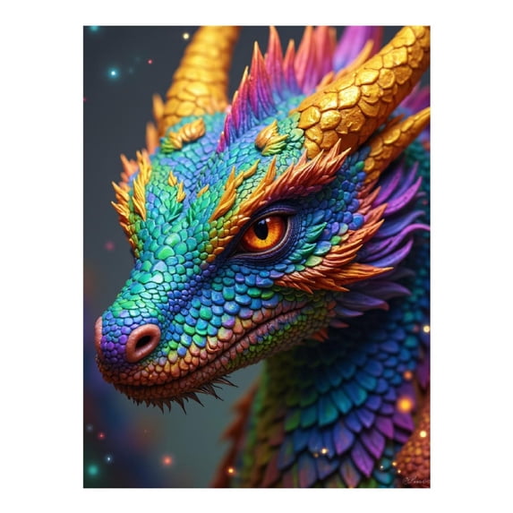 Diamond Art Kits for Adults - 5d Rainbow Dragon Vibrant Scales Diamond Painting for Adults, Diamond Art for Adults Beginners, Diamond Painting Kits for Adults for Home Wall Decor