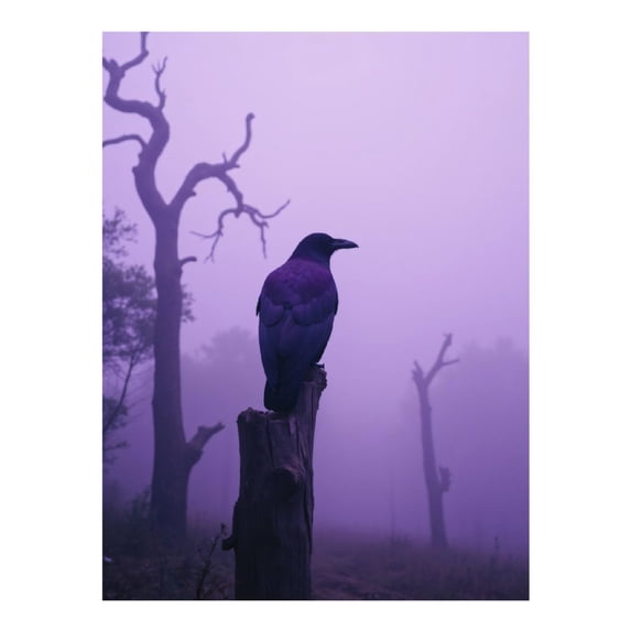 Diamond Art Kits for Adults - 5d Raven Foggy Purple Forest Mood Diamond Painting for Adults, Diamond Art for Adults Beginners, Diamond Painting Kits for Adults for Home Wall Decor