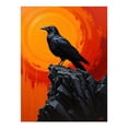thumbnail image 1 of Diamond Art Kits for Adults - 5d Raven Silhouette Fiery Sunset Diamond Painting for Adults, Diamond Art for Adults Beginners, Diamond Painting Kits for Adults for Home Wall Decor, 1 of 7