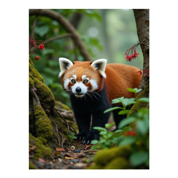 Diamond Art Kits for Adults - 5d Red Panda Forest Scene Diamond Painting for Adults, Diamond Art for Adults Beginners, Diamond Painting Kits for Adults for Home Wall Decor