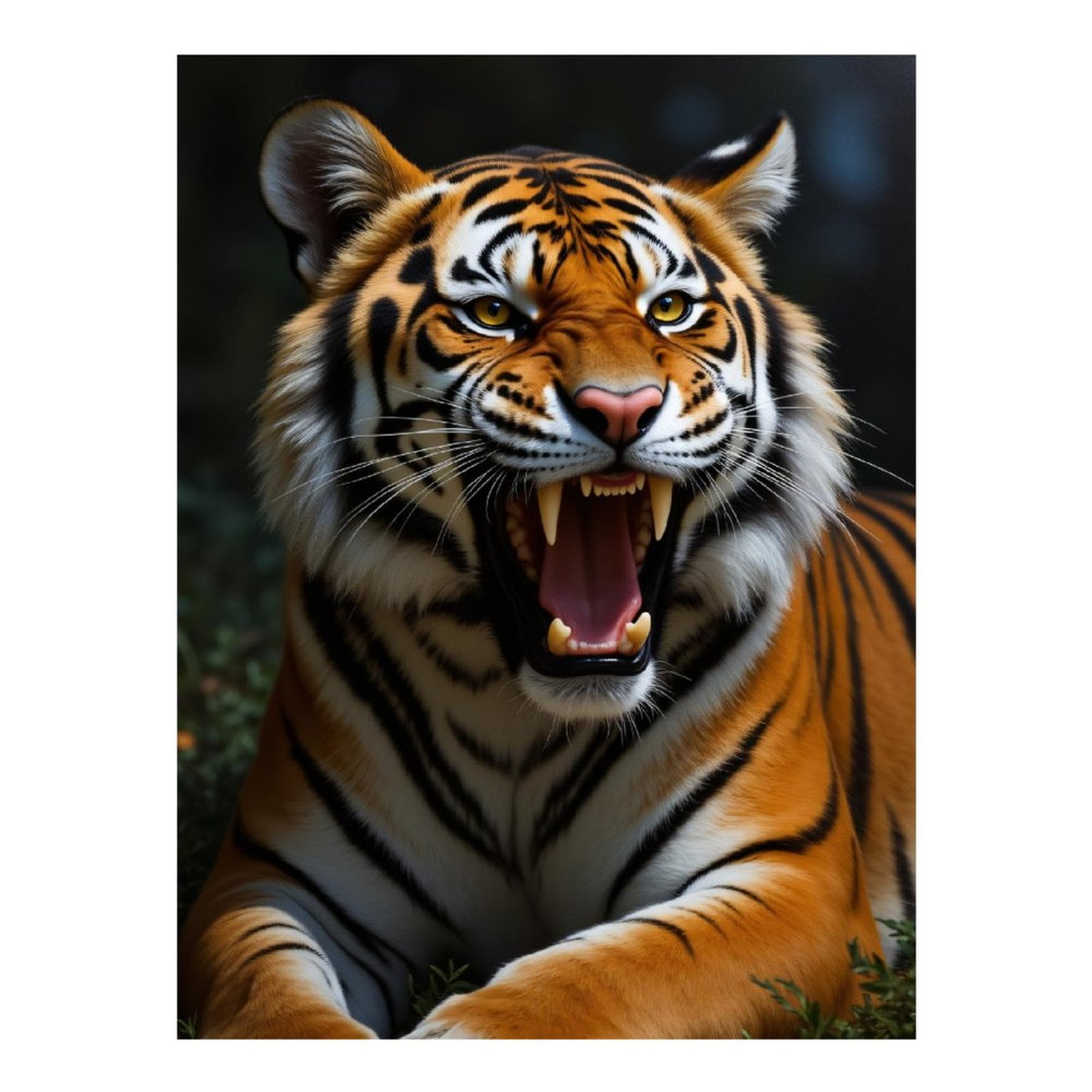Diamond Art Kits for Adults - 5d Roaring Tiger In Jungle Majesty Diamond Painting for Adults, Diamond Art for Adults Beginners, Diamond Painting Kits for Adults for Home Wall Decor