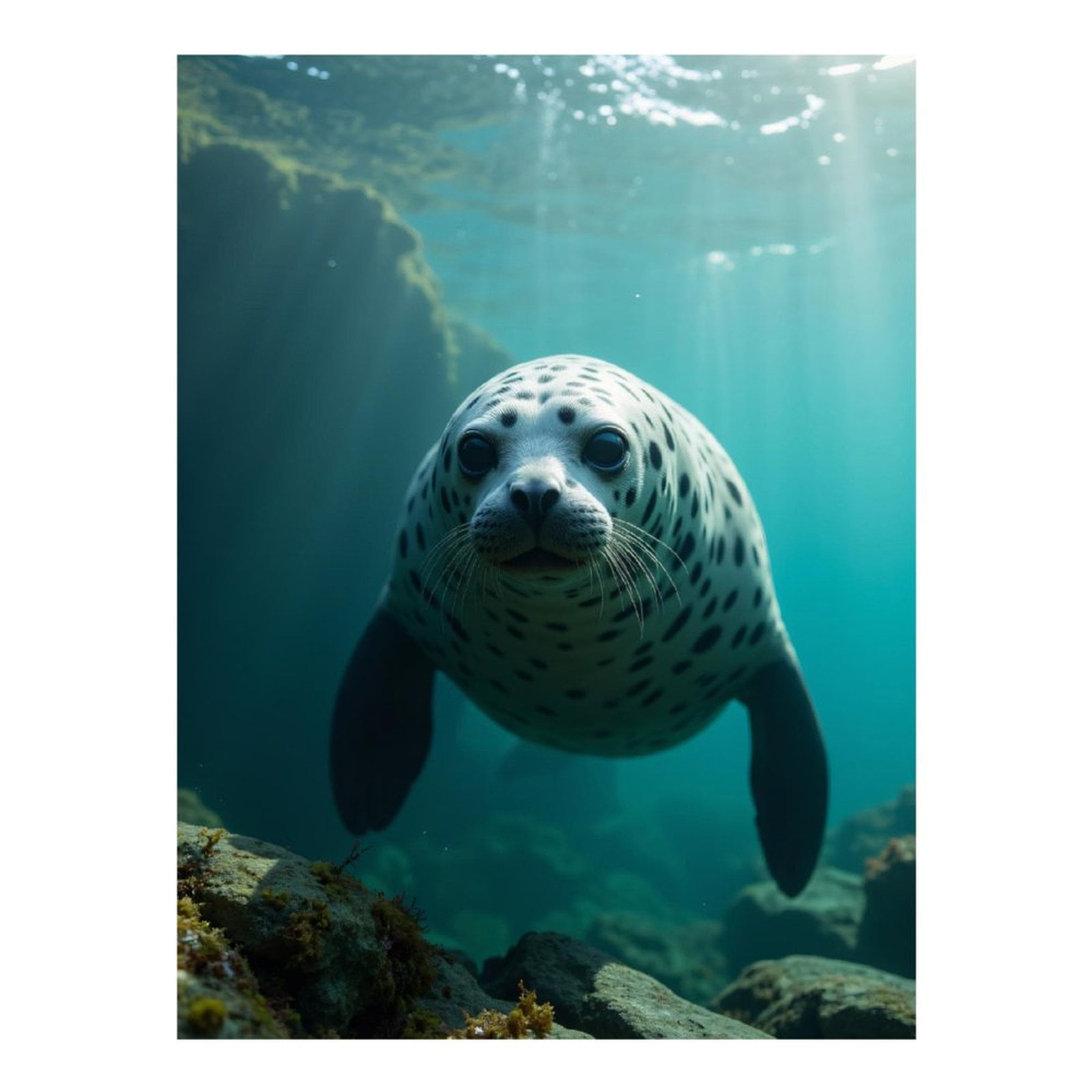 Diamond Art Kits for Adults - 5d Seal Underwater Ocean Scene Diamond Painting for Adults, Diamond Art for Adults Beginners, Diamond Painting Kits for Adults for Home Wall Decor