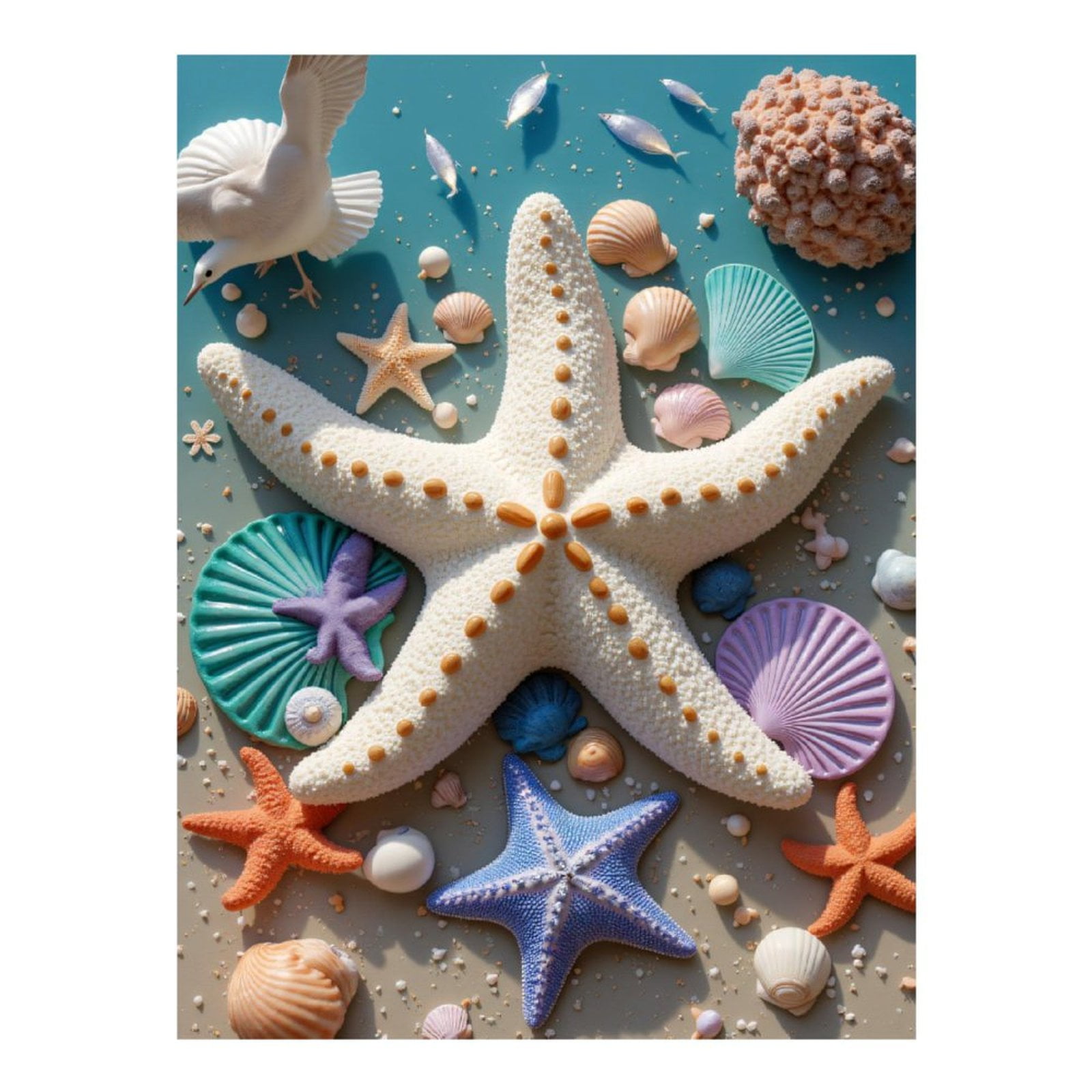 4 Pack Beach Sunset Diamond Painting Kits For Adults - 12x16 Inch Full Drill Seashell Art