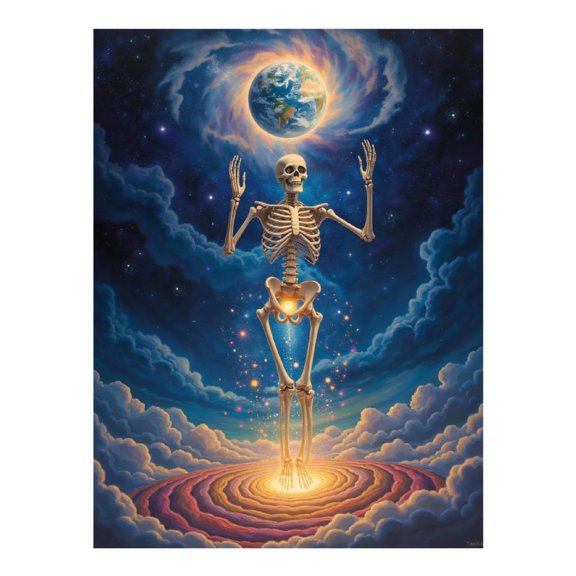 Diamond Art Kits for Adults - 5d Skeleton Cosmic Dance Celestial Diamond Painting for Adults, Diamond Art for Adults Beginners, Diamond Painting Kits for Adults for Home Wall Decor