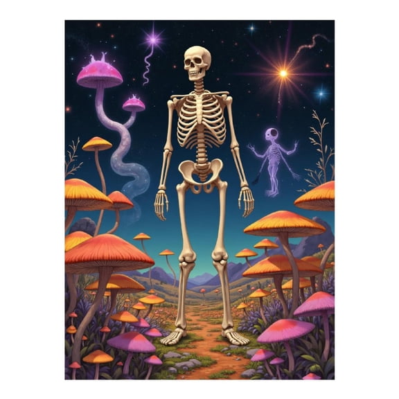 Diamond Art Kits for Adults - 5d Skeleton Psychedelic Fantasy Landscape Diamond Painting for Adults, Diamond Art for Adults Beginners, Diamond Painting Kits for Adults for Home Wall Decor