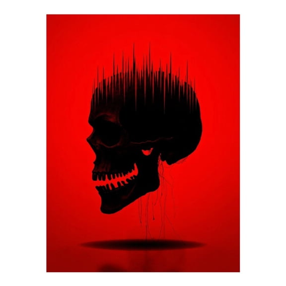 Diamond Art Kits for Adults - 5d Skull Profile Dark Red Background Diamond Painting for Adults, Diamond Art for Adults Beginners, Diamond Painting Kits for Adults for Home Wall Decor