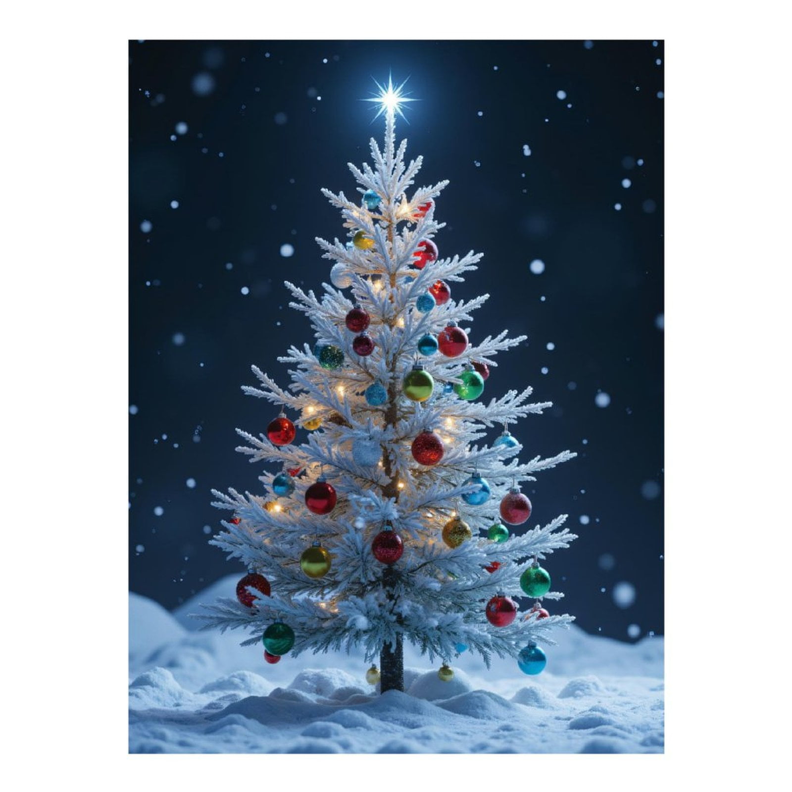 Diamond Art Kits for Adults - 5d Snowy Christmas Tree Night Scene Diamond Painting for Adults, Diamond Art for Adults Beginners, Diamond Painting Kits for Adults for Home Wall Decor