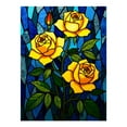 thumbnail image 1 of Diamond Art Kits for Adults - 5d Stained Glass Yellow Roses Art Diamond Painting for Adults, Diamond Art for Adults Beginners, Diamond Painting Kits for Adults for Home Wall Decor, 1 of 7