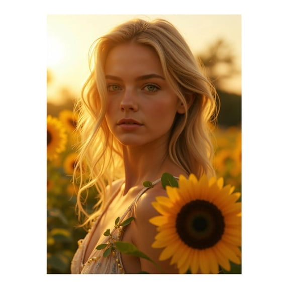 Diamond Art Kits for Adults - 5d Sunflower Field Golden Light Diamond Painting for Adults, Diamond Art for Adults Beginners, Diamond Painting Kits for Adults for Home Wall Decor