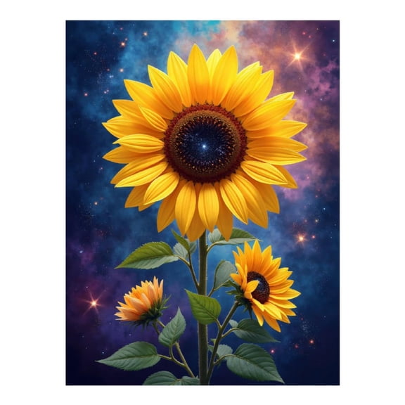 Diamond Art Kits for Adults - 5d Sunflower Galaxy Cosmic Art Diamond Painting for Adults, Diamond Art for Adults Beginners, Diamond Painting Kits for Adults for Home Wall Decor