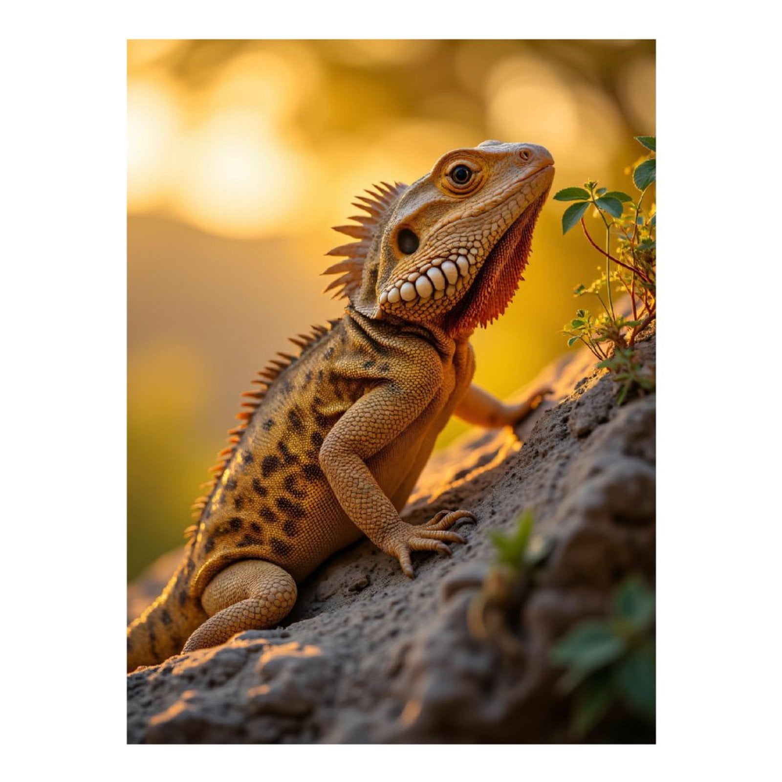 Diamond Art Kits for Adults - 5d Sunset Lizard On Rock Diamond Painting for Adults, Diamond Art for Adults Beginners, Diamond Painting Kits for Adults for Home Wall Decor