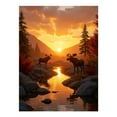 thumbnail image 1 of Diamond Art Kits for Adults - 5d Sunset River Moose Tranquil Forest Diamond Painting for Adults, Diamond Art for Adults Beginners, Diamond Painting Kits for Adults for Home Wall Decor, 1 of 7