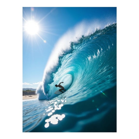 Diamond Art Kits for Adults - 5d Surfing Dynamic Ocean Wave Adventure Diamond Painting for Adults, Diamond Art for Adults Beginners, Frameless Diamond Painting Kits for Adults for Home Wall Decor