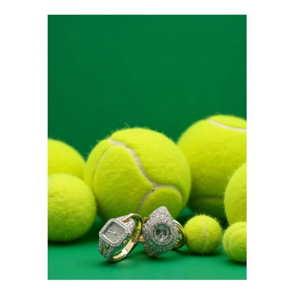 Diamond Art Kits for Adults - 5d Tennis Balls Watches Green Background Diamond Painting for Adults, Diamond Art for Adults Beginners, Diamond Painting Kits for Adults for Home Wall Decor