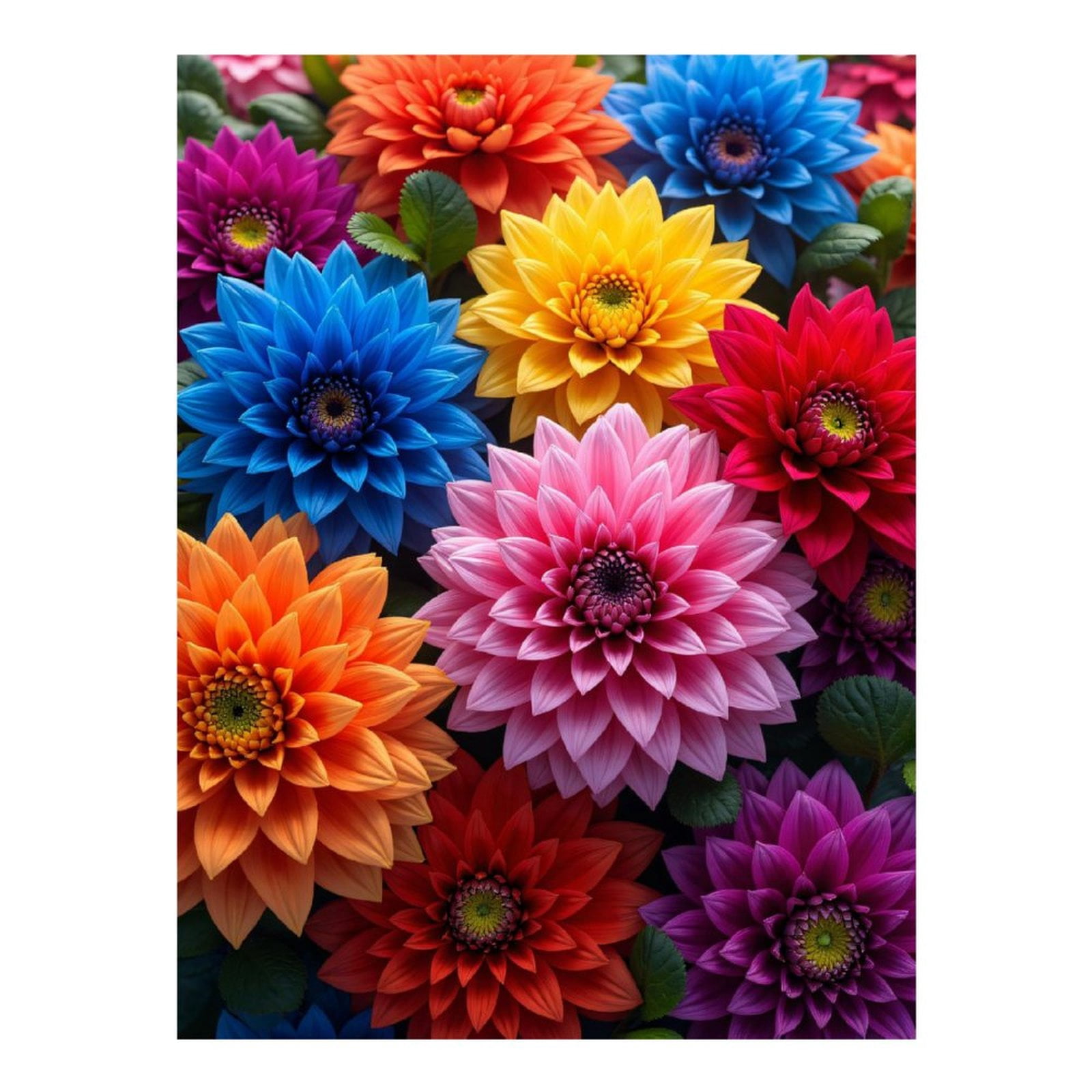 Diamond Art Kits for Adults - 5d Vibrant Colorful Blooming Flowers Diamond Painting for Adults, Diamond Art for Adults Beginners, Diamond Painting Kits for Adults for Home Wall Decor
