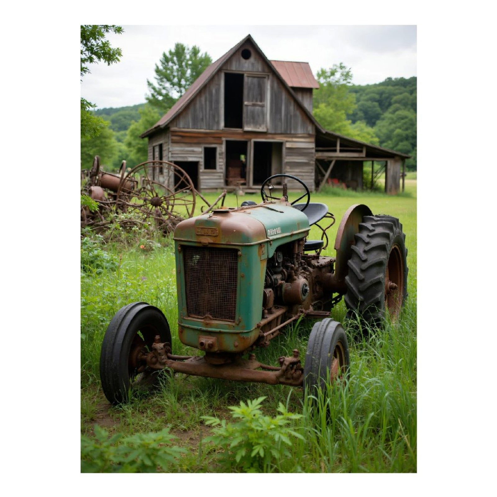 Diamond Art Kits for Adults - 5d Vintage Tractor Barn Scene Diamond Painting for Adults, Diamond Art for Adults Beginners, Diamond Painting Kits for Adults for Home Wall Decor