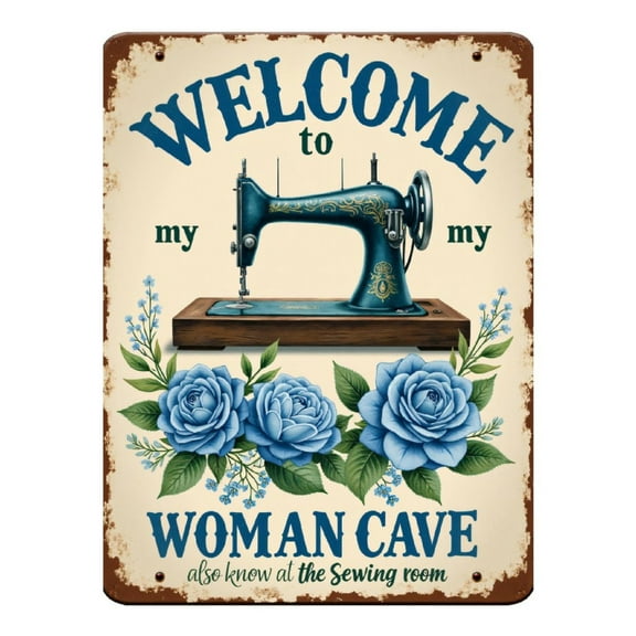 Diamond Art Kits for Adults - 5d Welcome Sewing Machine Blue Roses Diamond Painting for Adults, Diamond Art for Adults Beginners, Diamond Painting Kits for Adults for Home Wall Decor