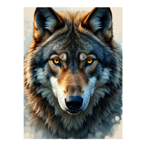 Diamond Art Kits for Adults - 5d Wolf Portrait Intense Eyes Diamond Painting for Adults, Diamond Art for Adults Beginners, Frameless Diamond Painting Kits for Adults for Home Wall Decor